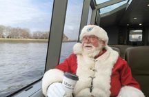 London Christmas lights open top bus tour and single boat trip