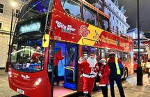 London Christmas lights open top bus tour and return Thames trip