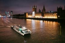 London Christmas lights open top bus tour and return Thames trip