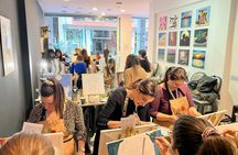 Guided paint and sip workshop in the centre of Athens