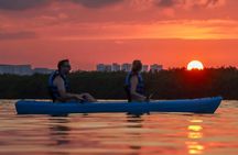 Sunset kayak tour in Cancun Nichupté Lagoon