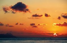 Santorini classic sunset catamaran cruise, pick-up, lunch and drinks