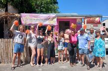 Reggae vibes on the beach with BBQ, rum punch and hammocks in Antigua