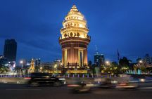 Phnom Penh evening city highlight tour with sunset cruise by tuk-tuk