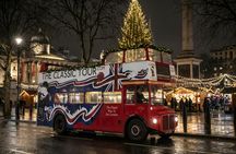 Open vintage bus tour of London Christmas lights