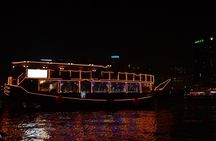 Traditional wooden dhow boat dinner cruise in Dubai Marina