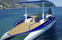 Solar-powered boat cruise on the French Riviera