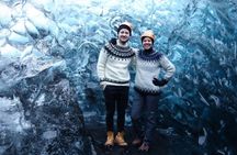 Explore a blue ice cave