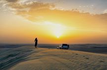 Doha desert safari, camel ride, sandboarding and Inland Sea