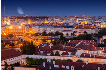 Panoramic views of Prague evening walking tour