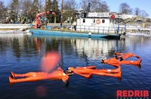Survival suit floating experience