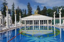Cicmany guided tour with thermal bath entrance