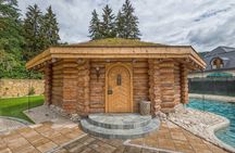 Cicmany guided tour with thermal bath entrance