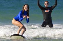 Surfing lesson for beginners at Noosa Heads