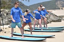 Noosa surf lessons and great beach drive adventure tour