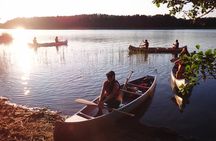 Stockholm sunset canoe beaver tour with dinner by the water
