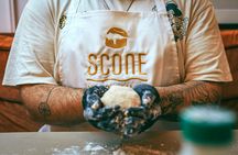 Traditional English scone-making workshop in London with tea