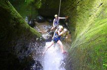 Canyoning in waterfalls and Zipline cable near La Fortuna