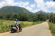 scooter and hiking trip in the rainforest