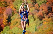 Ziplines over Laurentian Mountains at Mont-Catherine