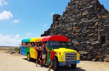 Colorful Beach Bus Sightseeing Tour of Aruba