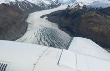 Airplane Flight over Vatnajökull Volcanic Eruption Sites