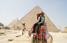 Cairo Layover Tour to Giza Pyramids Egyptian Museum, Bazaar Sound & Light Show