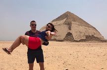Layover tour in Cairo Visit Giza Pyramids and Sakkara and Dahshour and memphis