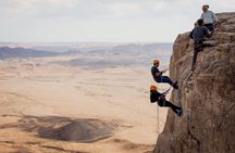 Rappelling Down the Ramon Crater Cliff