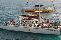 Negril seven Miles Beach| Rick's Café Sun Set | with Open Bar Catamaran is fun: