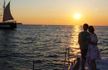 Sunset Sailing Catamaran Cruise in Santorini with BBQ and Drinks