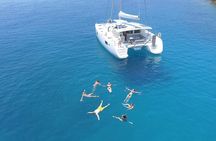 Athens Private Luxury Catamaran Cruise with Traditional Greek Meal and BBQ