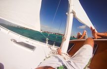 Ambergris Caye Sunset Sail Tour on the 40' Sirena Azul Sailboat