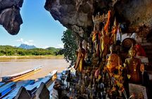 Bike to Pak Ou Caves and boat trip back to Luang Prabang City full day