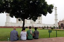 Yoga Class In The Shadow of Tajmahal
