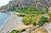  Preveli Beach and Damnoni Kourtaliotikowaterfalls from Rethymno