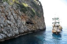 from city of Side: Alanya city tour with lunch and boat trip
