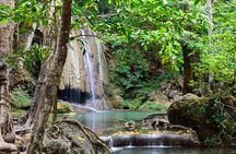 Erawan Waterfall and Bridge over the River Kwai