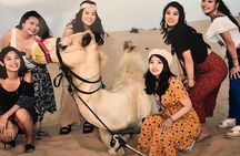 Camel Rock Desert safari Dubai with bbq Dinner camel ride sand boarding & more