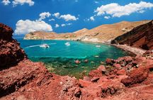 Archaeological bus tour to Akrotiri excavations & Red beach