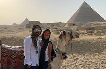 Cairo layover tour Giza pyramids Egyptian museum local bazaars Camel ride Lunch