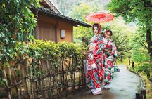 Long-sleeved 'Furisode' Kimono Experience in Kyoto
