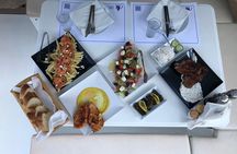 Santorini Sunset Luxury Sailing Catamaran Cruise with BBQ, drinks, transfer