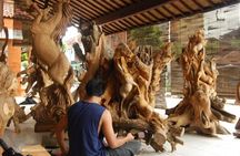 Bali Arts shopping with temples-waterfall visit.