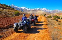 Quad biking in the road to the dam in Marrakech