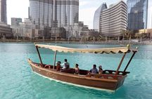 Dubai: Fountain Show and Burj Lake Ride by Traditional Boat