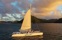 Private Catamaran Sunset Cruise from St Lucia for Up to 15 Guests