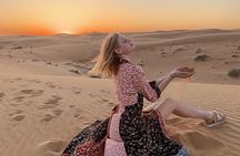 Arabian Desert Safari with BBQ Dinner Camel Ride, Sand Boarding 