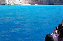 From St Nikolaos port: Boat cruise to navagio shipwreck beach and blue caves