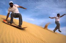 Private Desert Sandboarding Camel riding tour